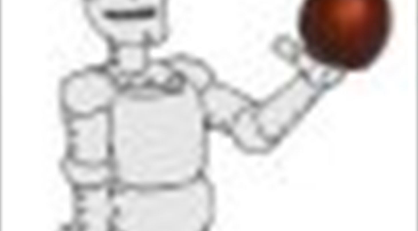 robot med æble